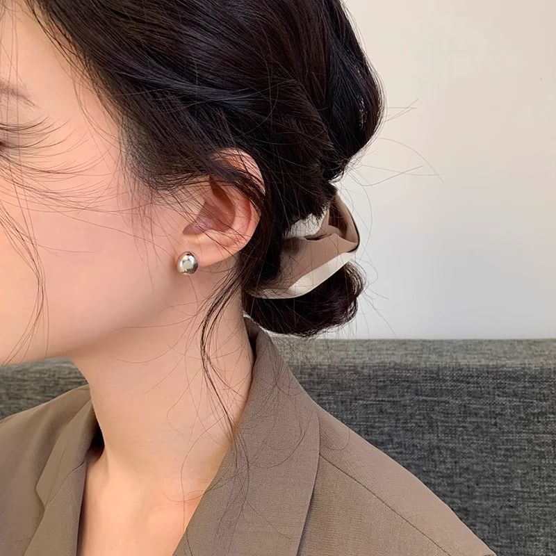 Earring Polished Stud Alloy