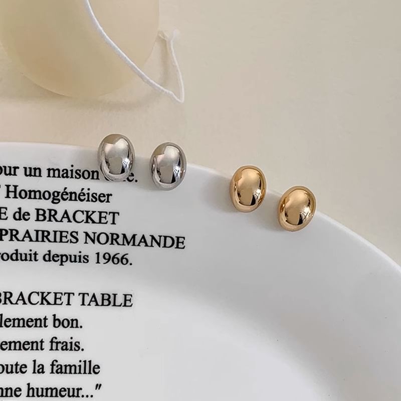 Earring Polished Stud Alloy