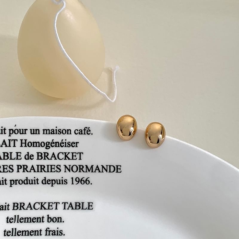 Earring Polished Stud Alloy