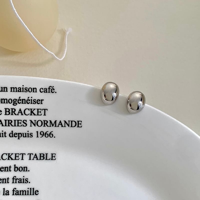 Earring Polished Stud Alloy