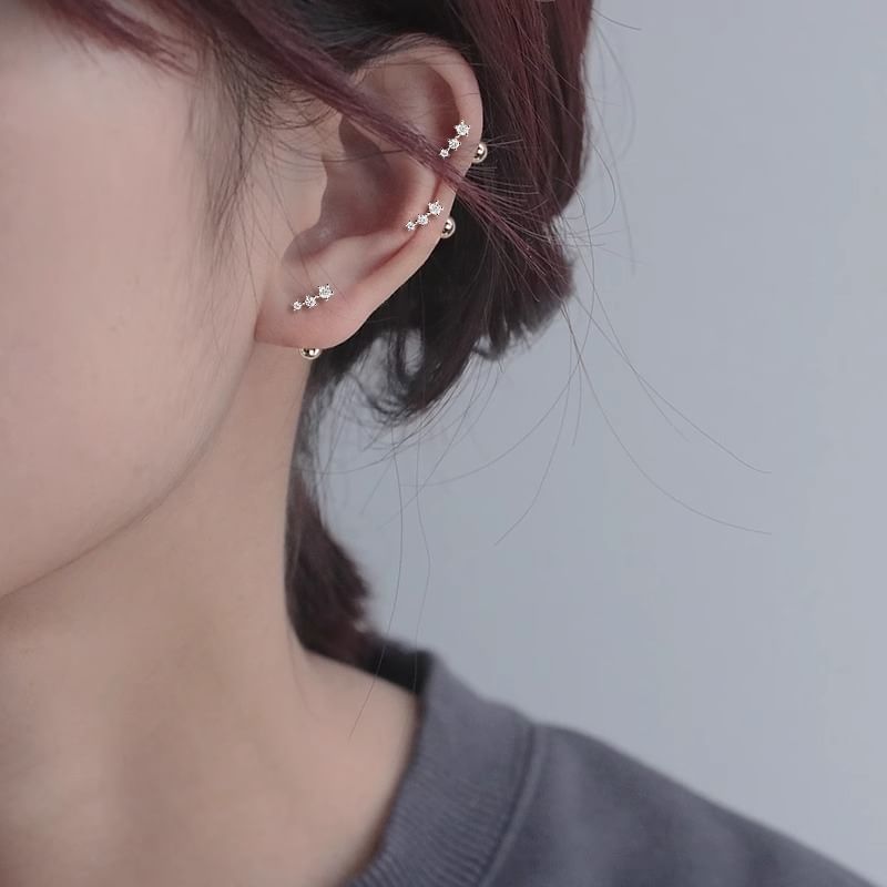 Star Alloy Jacket Ear Rhinestone