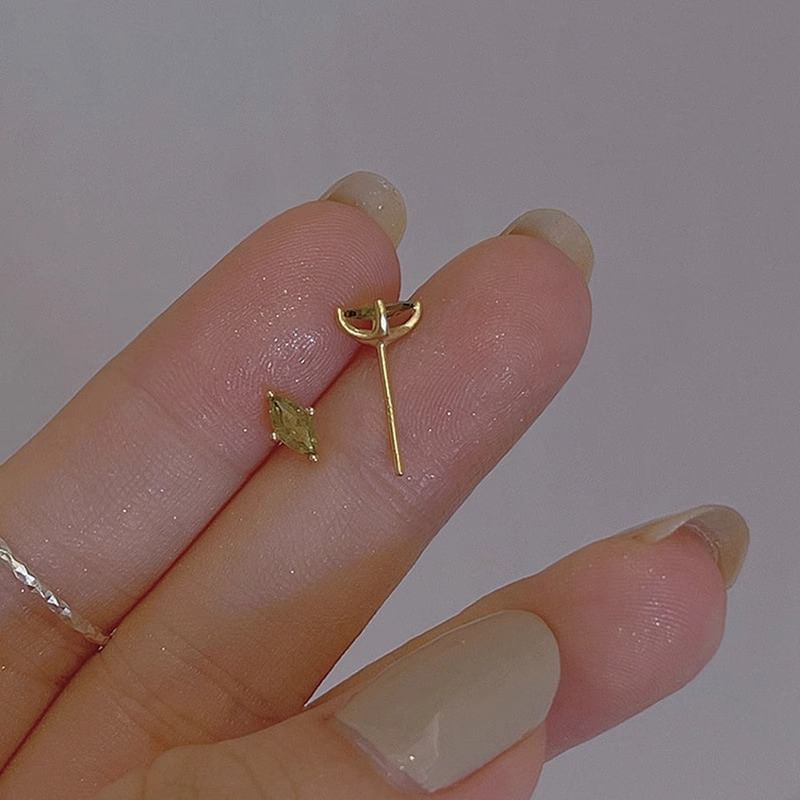 Earring Rhinestone Alloy Stud