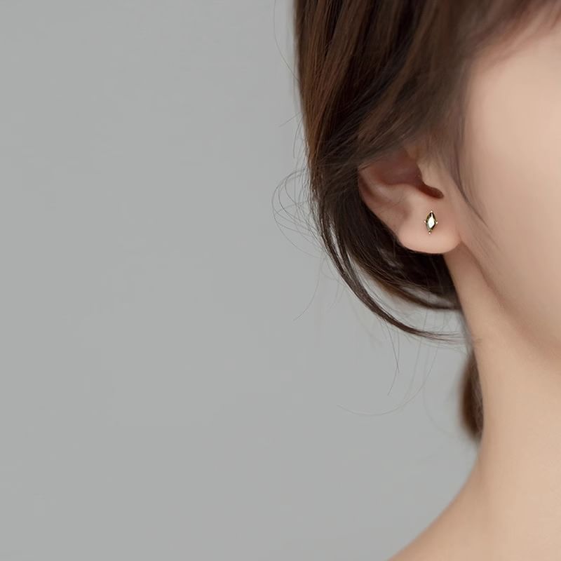 Earring Rhinestone Alloy Stud