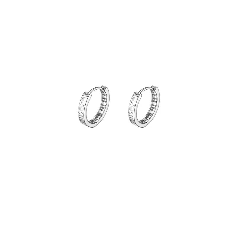 Numeral Hoop Alloy Earring Roman