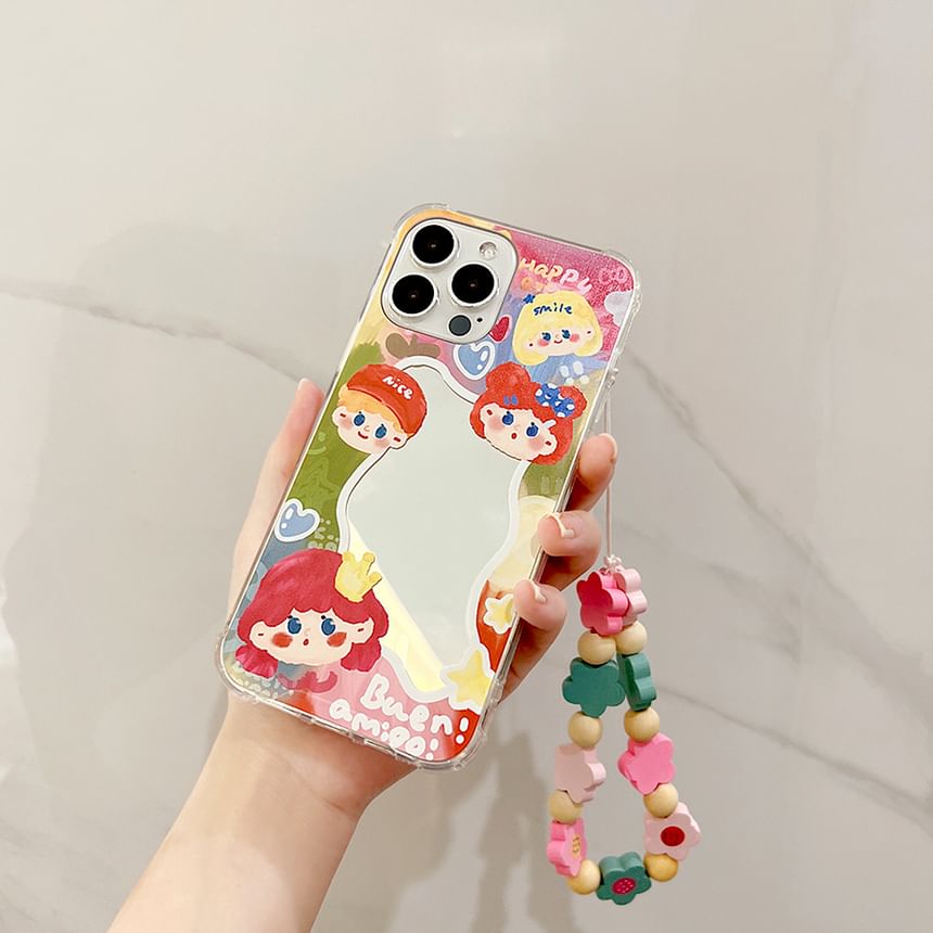 Case Mirrored Phone Cartoon