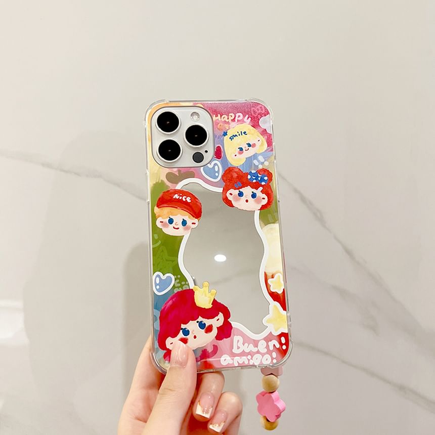 Case Mirrored Phone Cartoon