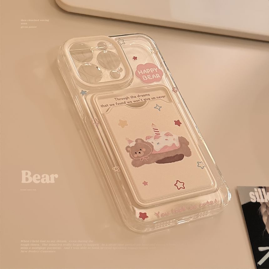 Holder Case Bear Phone Card