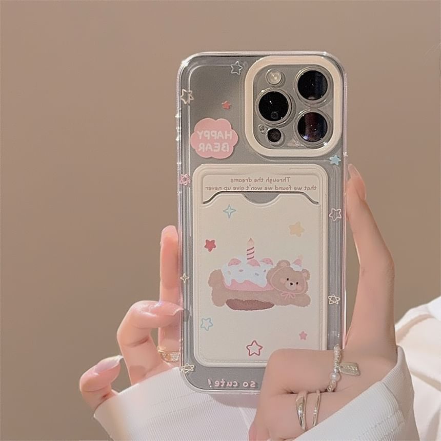 Holder Case Bear Phone Card