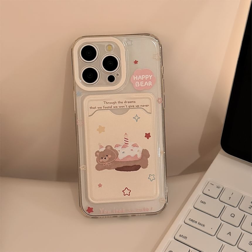 Holder Case Bear Phone Card