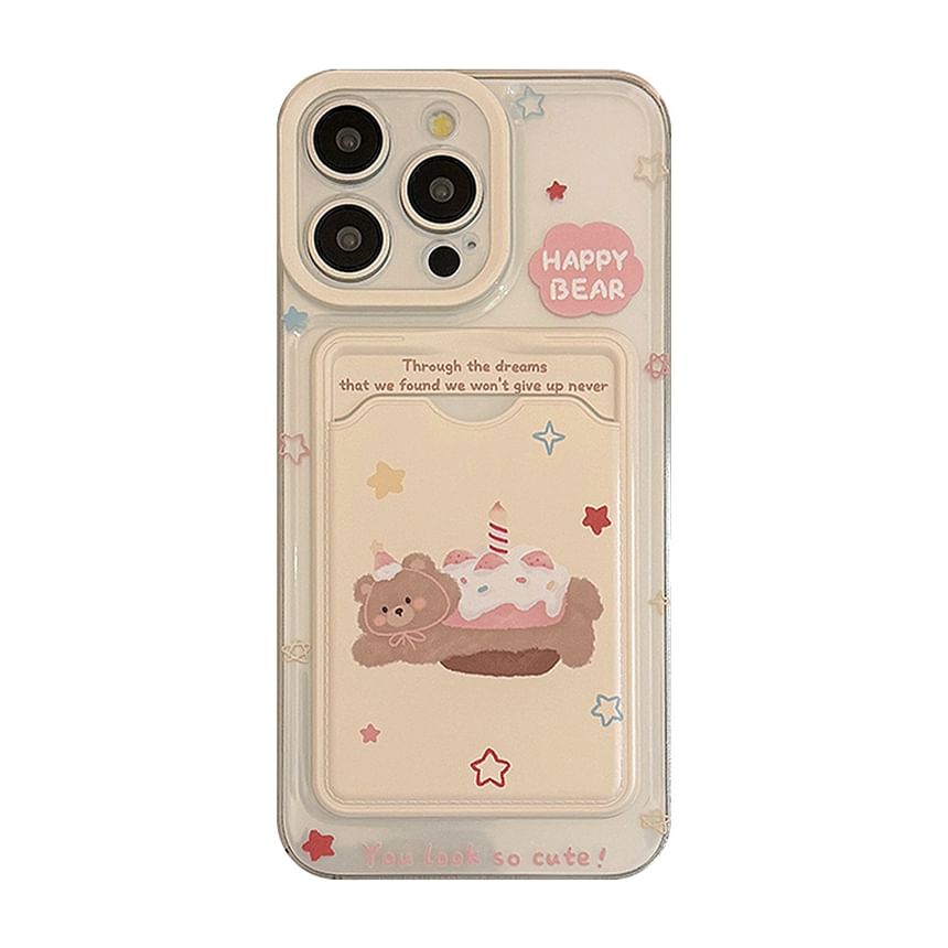 Holder Case Bear Phone Card