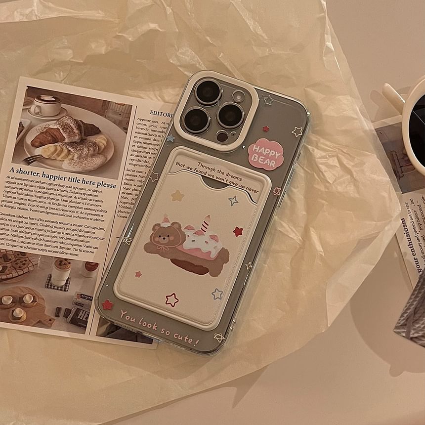 Holder Case Bear Phone Card
