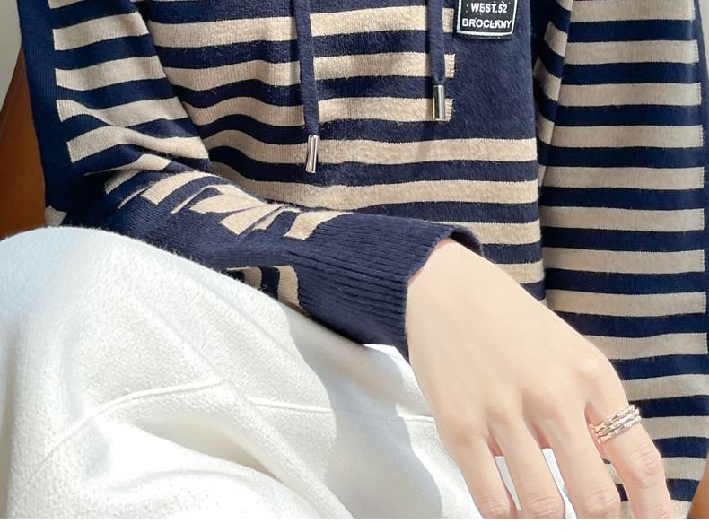 Striped Hood Sweater