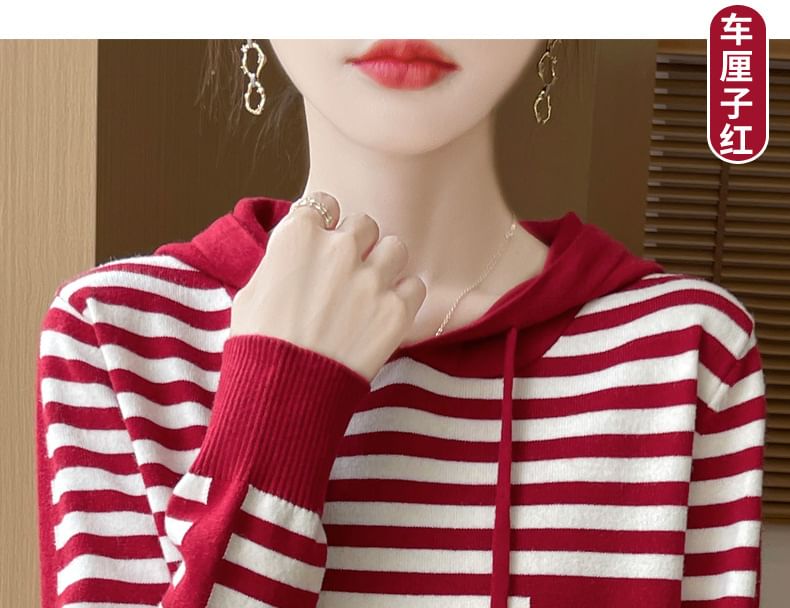 Striped Hood Sweater
