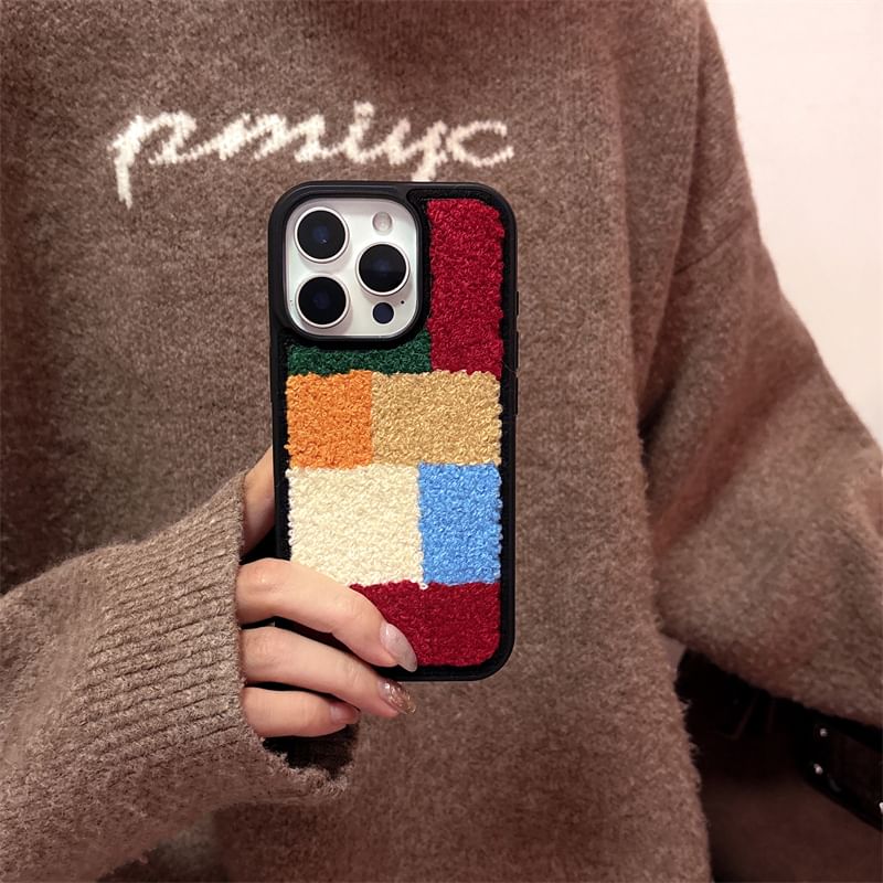 Chenille Strap / Phone Set Case Color Block
