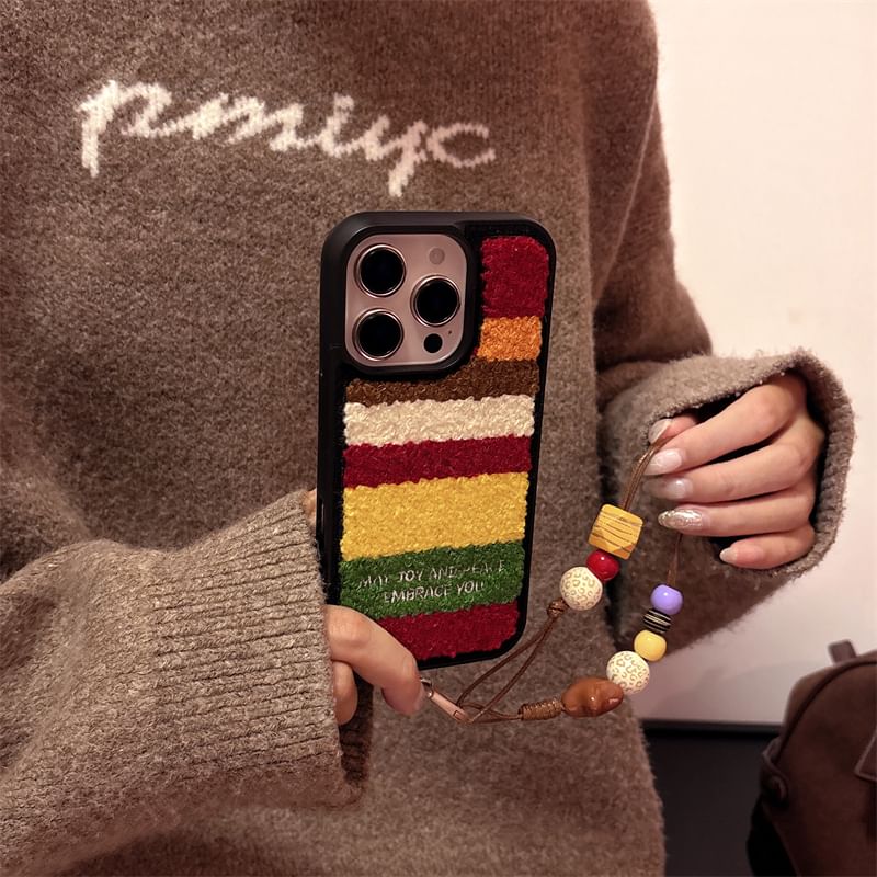 Chenille Strap / Phone Set Case Color Block