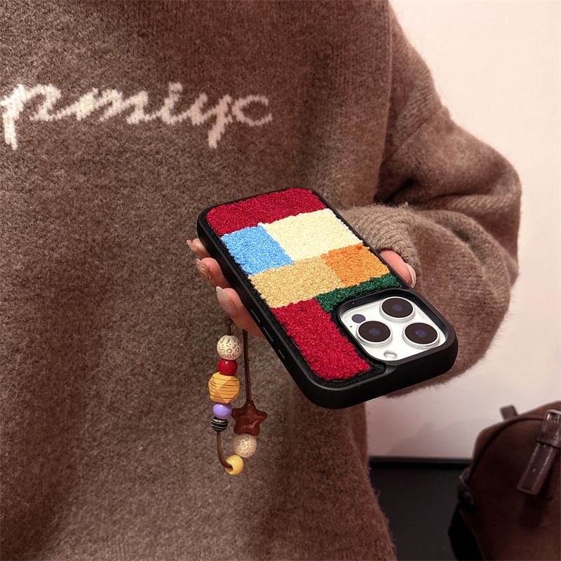 Chenille Strap / Phone Set Case Color Block