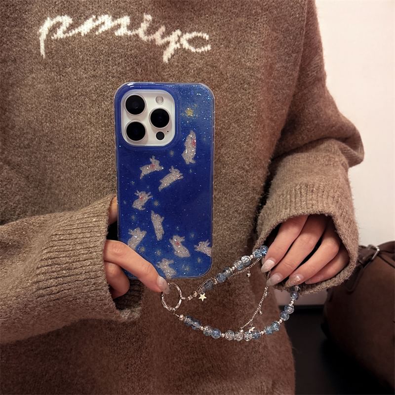 Phone Set Rabbit Strap Case /