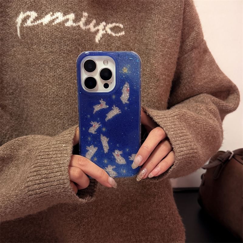 Phone Set Rabbit Strap Case /