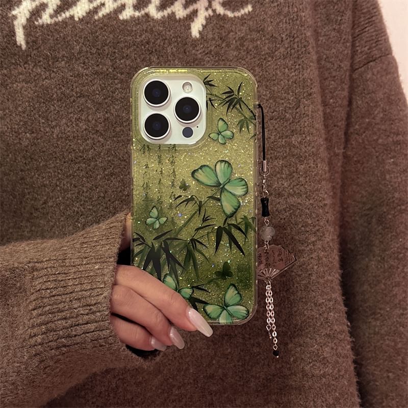 Charm Set Phone Bamboo / Case Butterfly