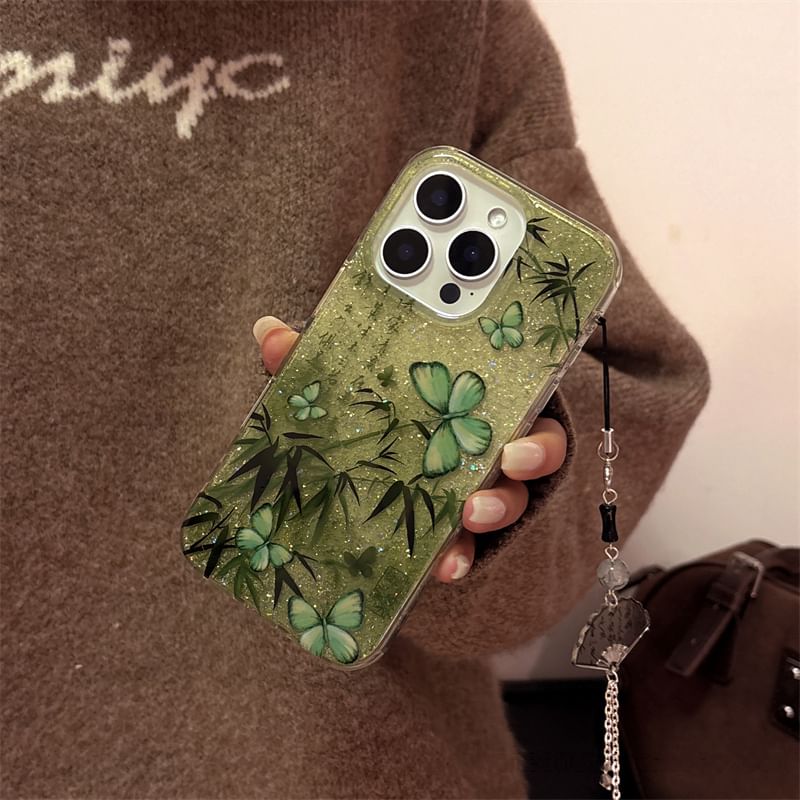 Charm Set Phone Bamboo / Case Butterfly