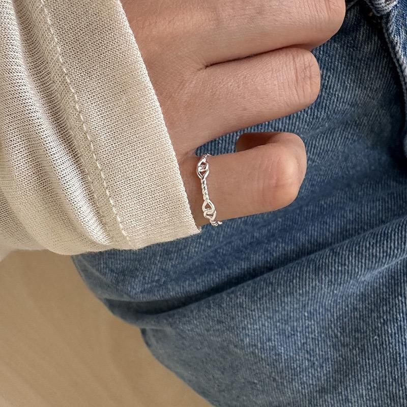 Twist Silver 925 Sterling Ring