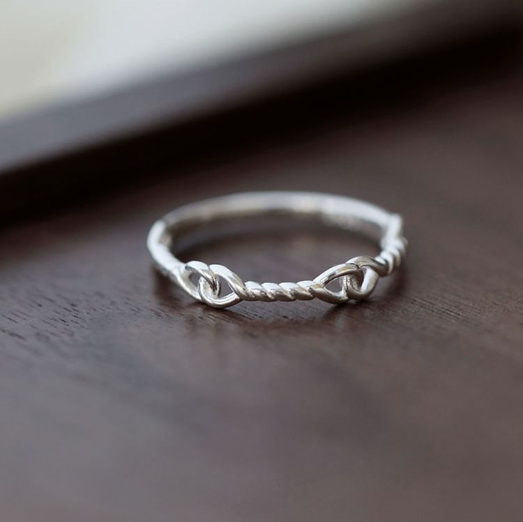 Twist Silver 925 Sterling Ring
