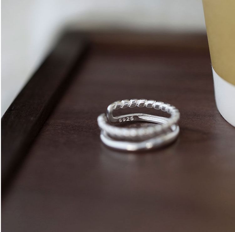 Ring Metal Silver Sterling Open 925