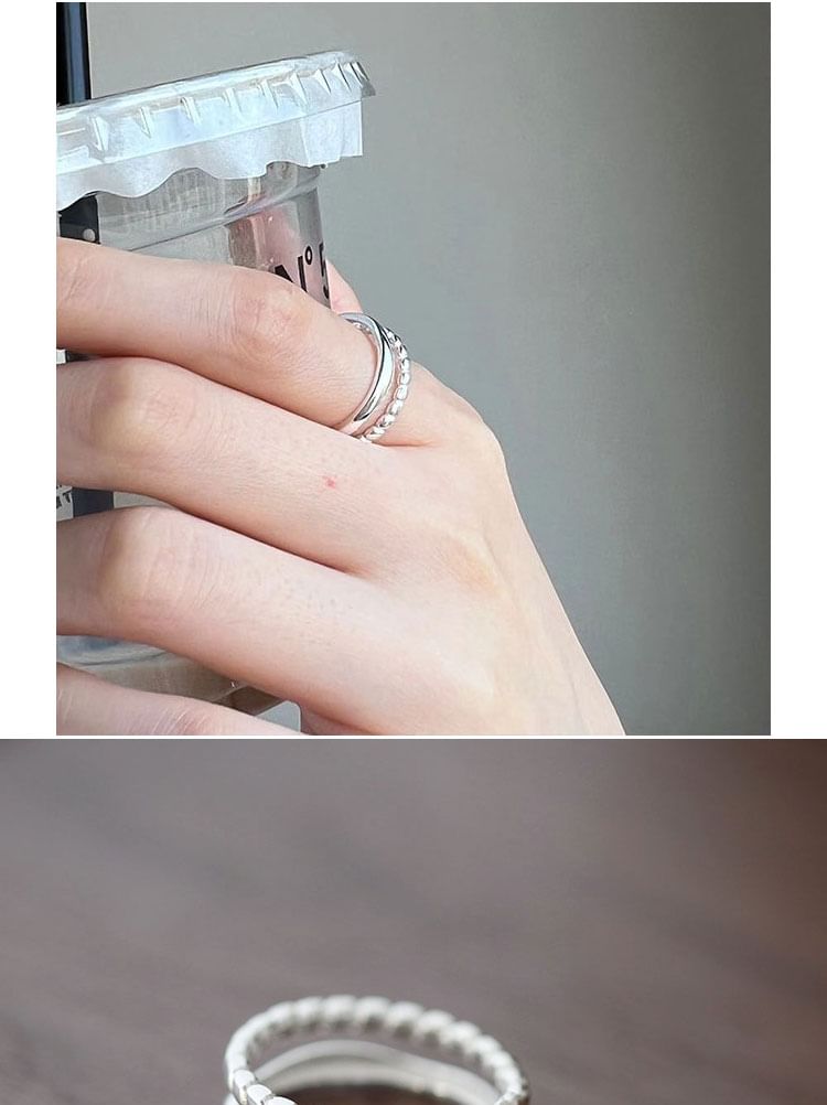 Ring Metal Silver Sterling Open 925