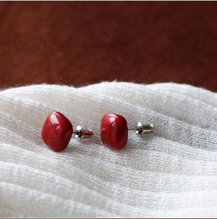 Silver Square 925 Sterling Earring Stud