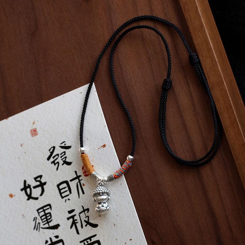 Pendant Necklace Sterling 925 Buddha Silver