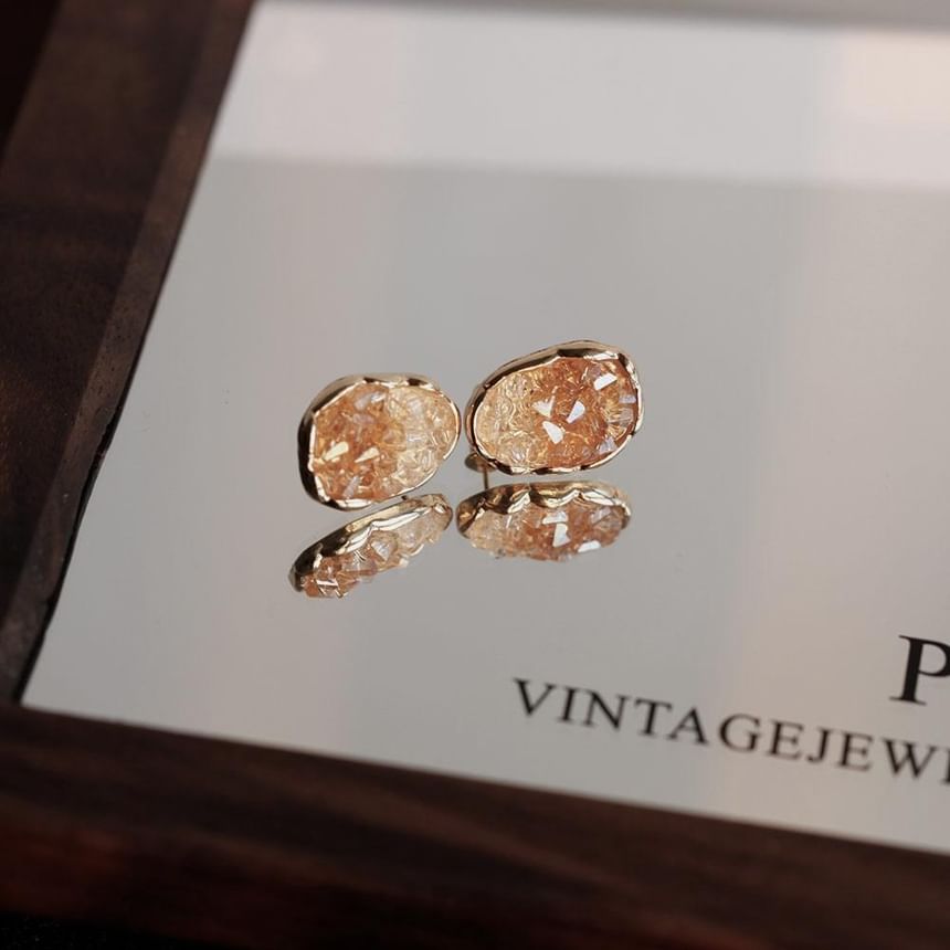 Sterling Earring 925 Stud Silver Crystal