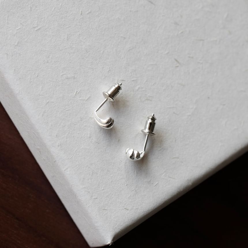 Silver Sterling Stud 925 Earring Shell