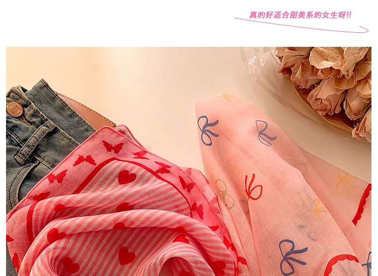 (Various Print Cotton Linen Designs) Scarf Head