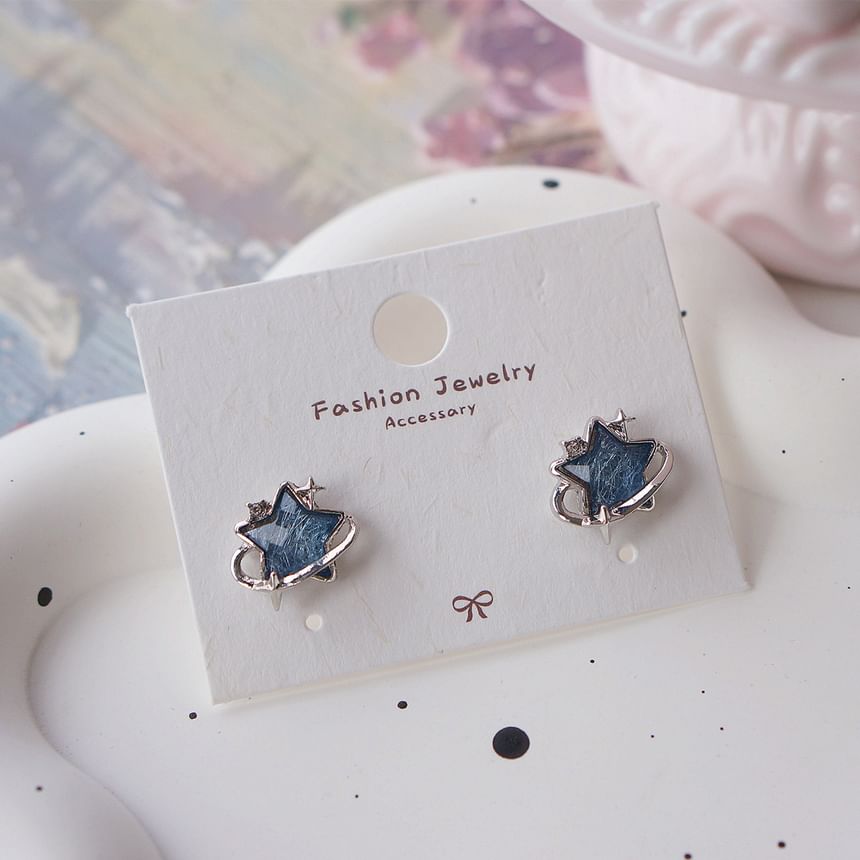 Earring Clip Stud Star / On