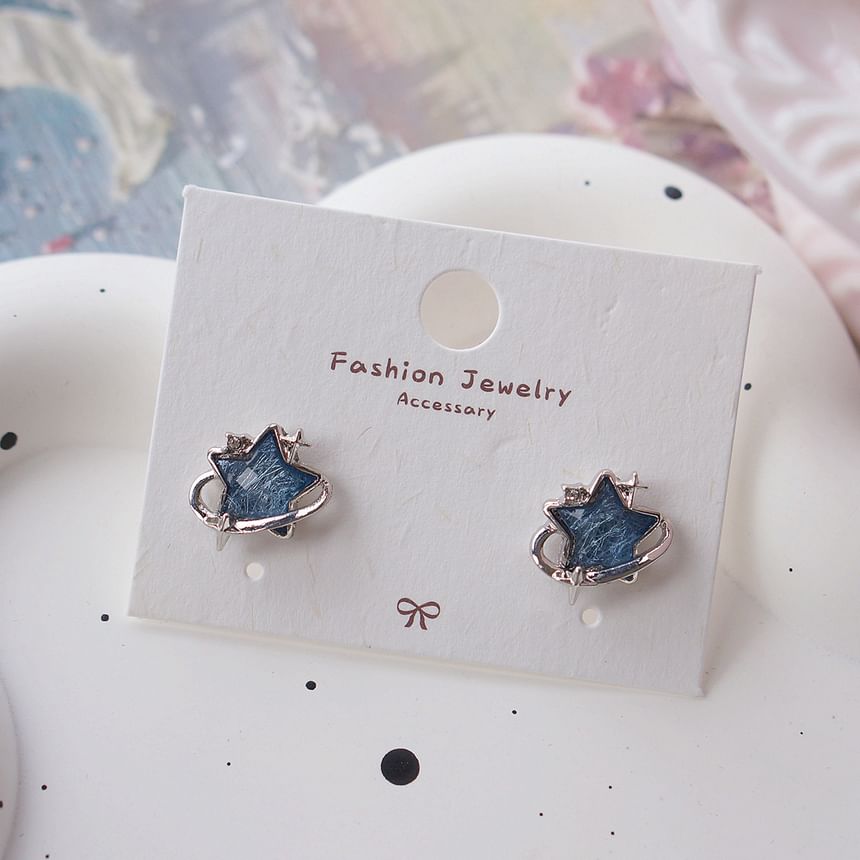 Earring Clip Stud Star / On