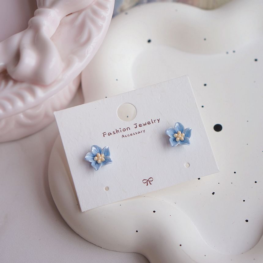 / Clip Earring Flower On Stud