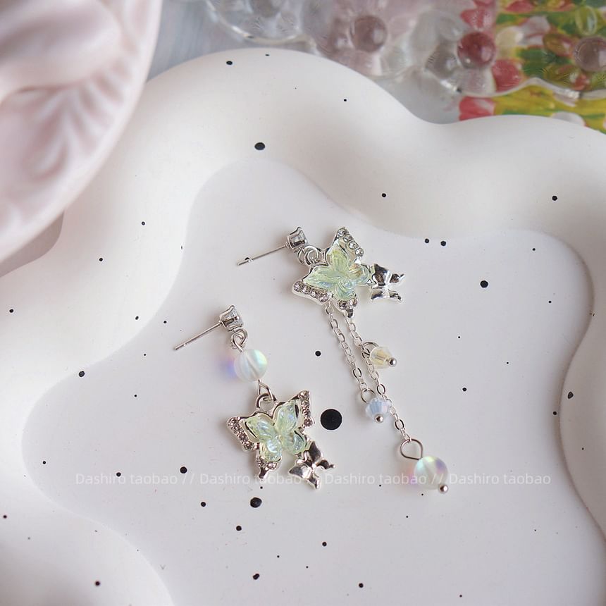 On Dangle / Butterfly Earring Clip Beaded