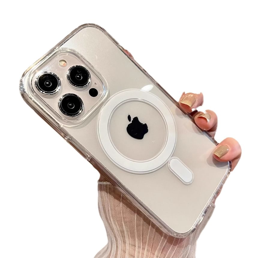 MagSafe) Phone with (Compatible Transparent Case Magnetic