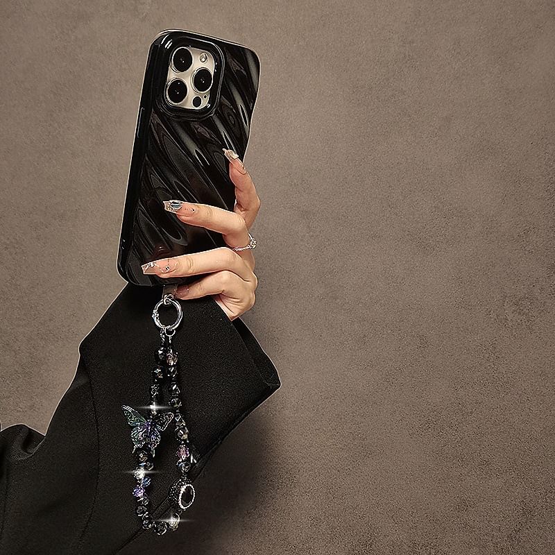 Butterfly Phone Crystal Strap Faux