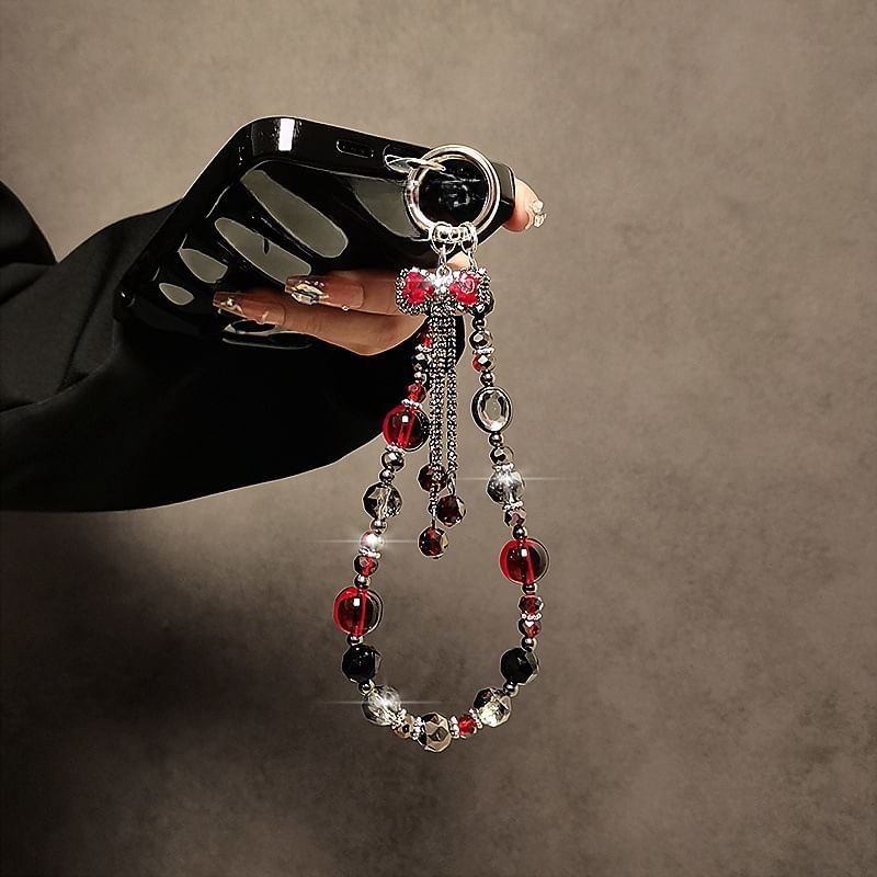 Strap Crystal Bow Faux Phone