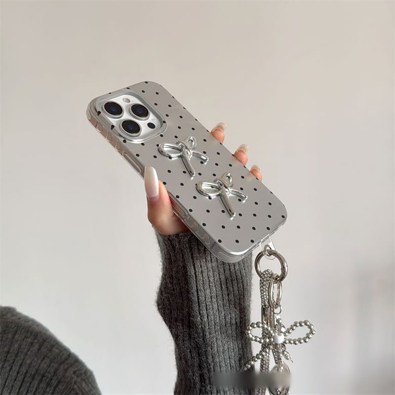 Strap Dot Bow Phone Polka Case / Set