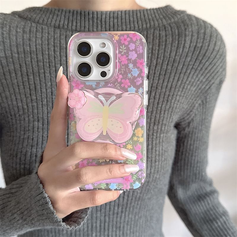 MagSafe) Magnetic Floral with (Compatible Case Phone Print