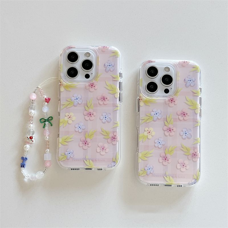 Floral Phone / Strap Case Set
