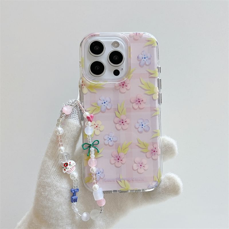 Floral Phone / Strap Case Set