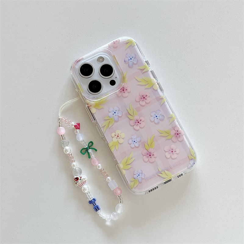 Floral Phone / Strap Case Set
