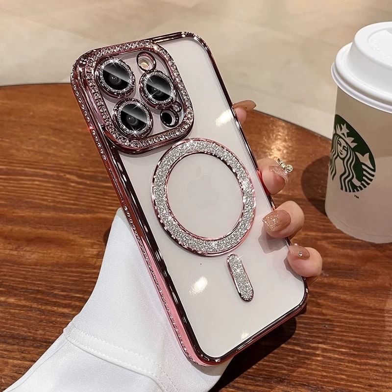 Magnetic Case MagSafe) Phone with Embellished (Compatible