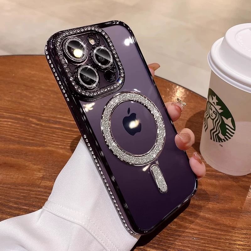 Case with (Compatible MagSafe) Phone Magnetic Embellished