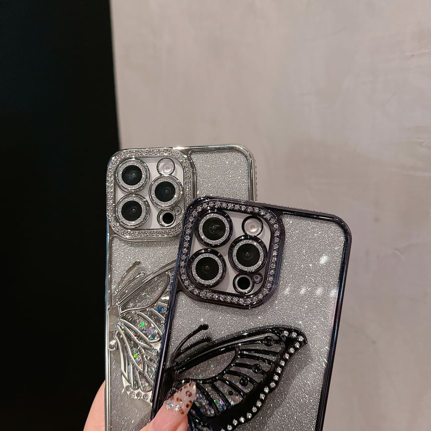 Embellished Case Phone Butterfly Stand
