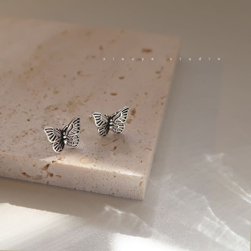 Stud S925 Sterling Earring Silver Butterfly