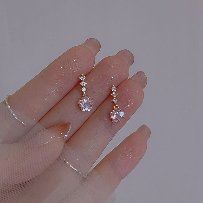 Alloy Dangle Earring Rhinestone Star